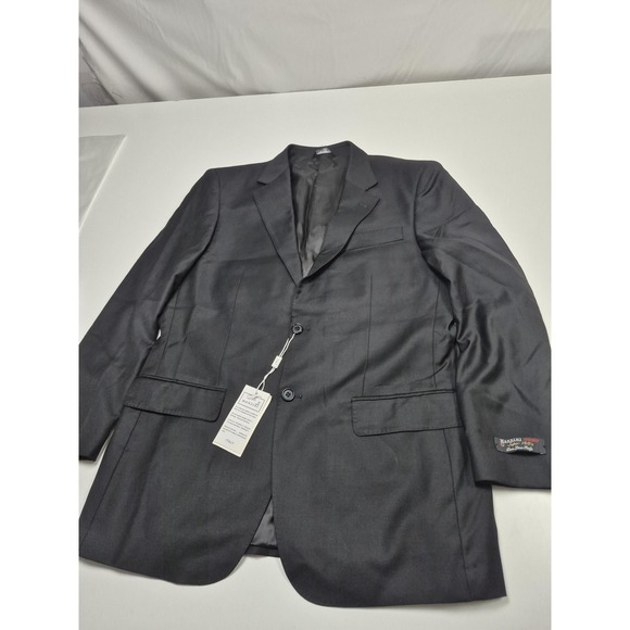 Manzini Other - Manzini Suit Jacket Mens 40R Black Super 150s Wool Italy NWT Notch Lapel